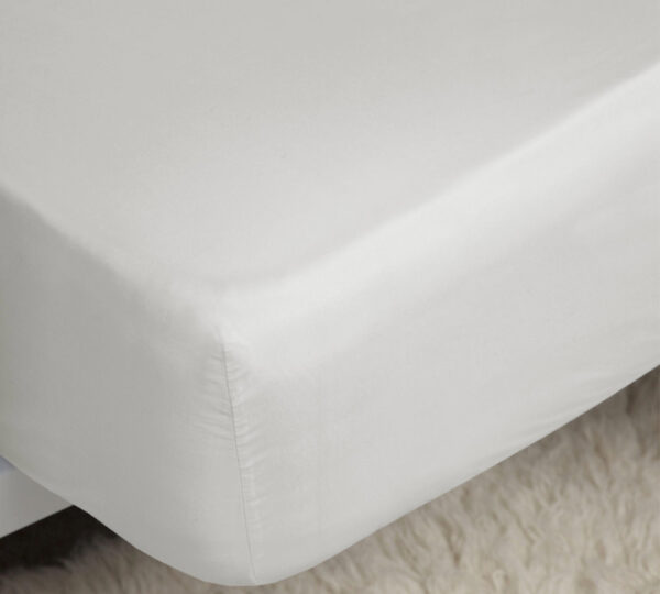 400 Thread Count Ivory Fitted Sheet